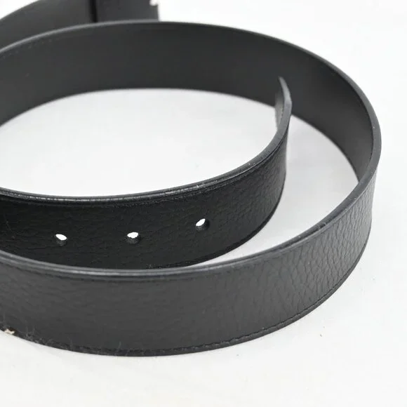 Louis Vuitton Black Leather Pont Neuf Silver Buckle Belt 85/34 bsj630-102325 Pont Neuf 35mm Belt Taiga Leather - Men - Accessories  main image 4
